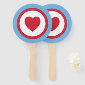 Liebe Chicago | Handfächer | Blau (Vorne und Hinten)