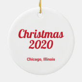 Liebe Chicago | KERAMIK Ornament (Hinten)