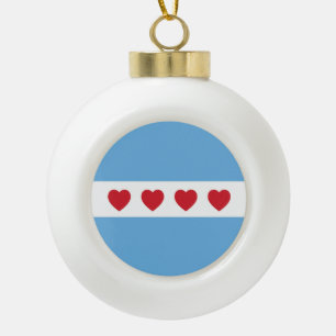 Liebe Chicago Ornament Weihnachten