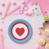 Liebe Chicago | Teller aus Papier | Herz | Blau (Party)
