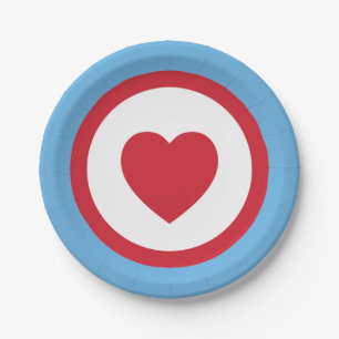 Liebe Chicago Teller aus Papier Herz Blau