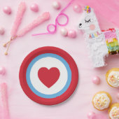 Liebe Chicago | Teller aus Papier | Herz | Rot (Party)