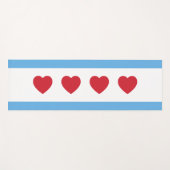 Liebe Chicago | Yoga Mat Yogamatte (Vorderseite (Horizontal))