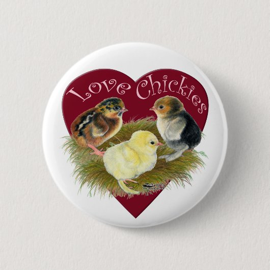 Liebe Chickies Button (Vorderseite)