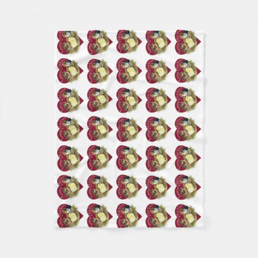 Liebe Chickies Fleecedecke (Vorderseite)