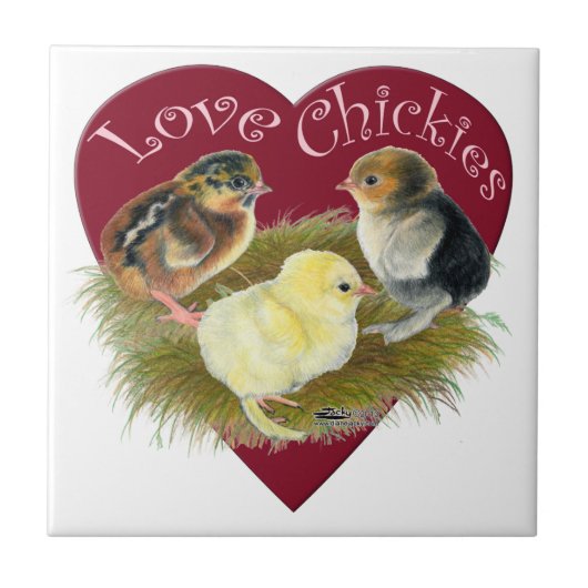 Liebe Chickies Fliese (Vorderseite)