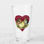 Liebe Chickies Glas (Vorderseite)