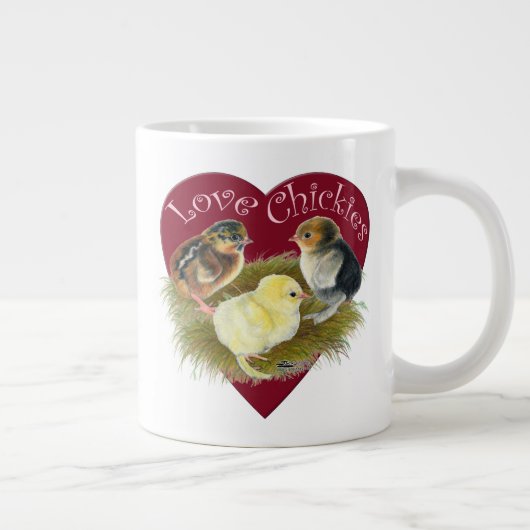 Liebe Chickies Jumbo-Tasse (Rechts)