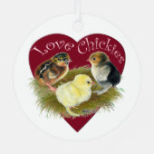 Liebe Chickies Ornament Aus Metall (Rückseite)