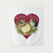 Liebe Chickies Wandteppich (Vorderseite)