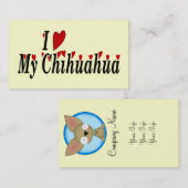Liebe Chihuahua Business Card Visitenkarte (Vorne/Hinten)