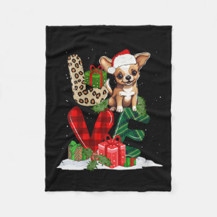 Liebe Chihuahua Dog Buffalo Karierter Hund Lover Fleecedecke