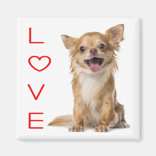 Liebe Chihuahua Puppy Dog Kühlschrankmagnet (Vorne)