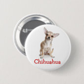 Liebe Chihuahua Welpe Dog Button Button (Vorne & Hinten)