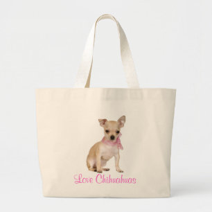 Liebe Chihuahua Welpe Hund Tote Bag Jumbo Stoffbeutel