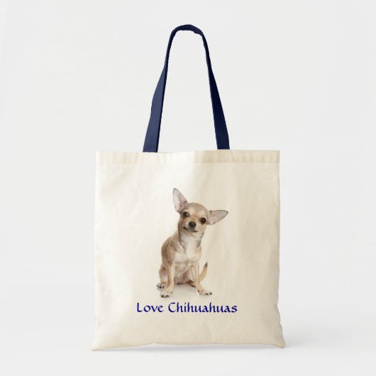 Liebe Chihuahuas Leinwand Haushalt Tragetasche (Vorne)