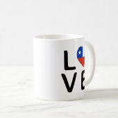 Liebe - Chile-Flagge Kaffeetasse (VorderseiteRechts)