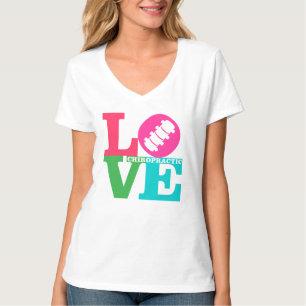 Liebe Chiropraktische Gefärbte Krawatte T - Shirt