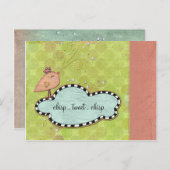 Liebe Chirp Ostereinladung gelassen Einladungspostkarte (Vorne/Hinten)