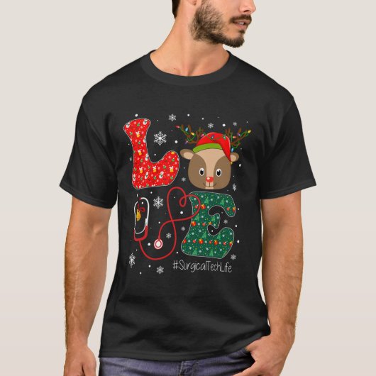 Liebe Chirurgischer Techniker für Leben Weihnachte T-Shirt (Vorderseite)
