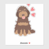 Liebe Chocolate Phantom Cockapoo Cavapoo Dog Aufkleber (Blatt)