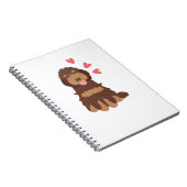 Liebe Chocolate Phantom Cockapoo Cavapoo Dog Notizblock (Rechte Seite)