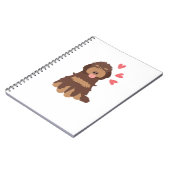 Liebe Chocolate Phantom Cockapoo Cavapoo Dog Notizblock (Linke Seite)