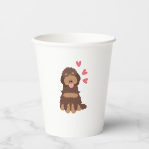 Liebe Chocolate Phantom Cockapoo Cavapoo Dog Pappbecher