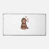 Liebe Chocolate Phantom Cockapoo Cavapoo Dog Schreibtischunterlage (Vorderseite)