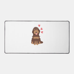 Liebe Chocolate Phantom Cockapoo Cavapoo Dog Schreibtischunterlage