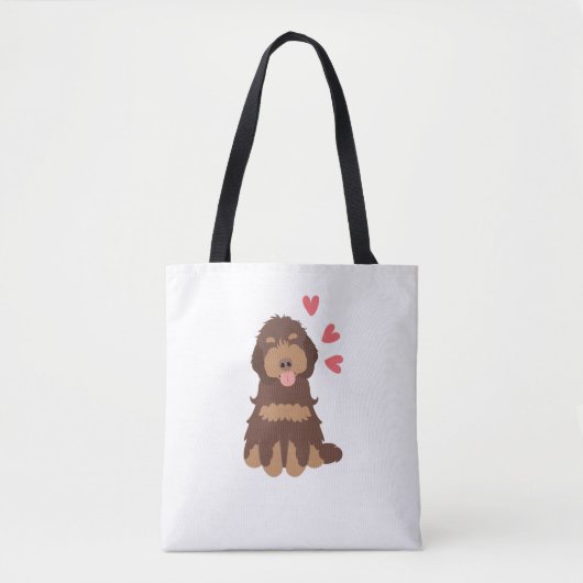 Liebe Chocolate Phantom Cockapoo Cavapoo Dog Tasche (Vorderseite)