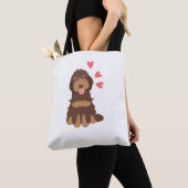 Liebe Chocolate Phantom Cockapoo Cavapoo Dog Tasche (Von Nahem)