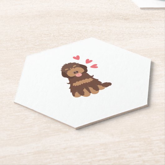 Liebe Chocolate Phantom Cockapoo Cavapoo Dog Untersetzer (angewinkelt)