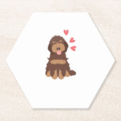 Liebe Chocolate Phantom Cockapoo Cavapoo Dog Untersetzer (Vorderseite)