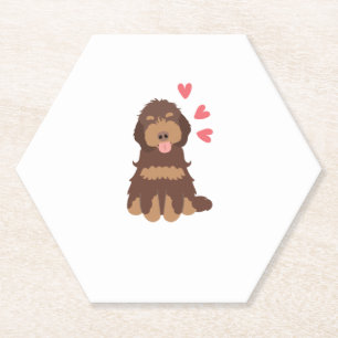 Liebe Chocolate Phantom Cockapoo Cavapoo Dog Untersetzer