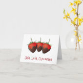 Liebe Chocolate Strawberry Card Karte (Gelbe Blume)