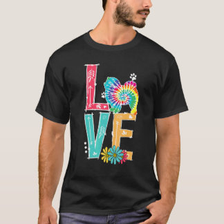 Liebe Chow Chow Chow Gefärbte Krawatte Rainbow Cho T-Shirt