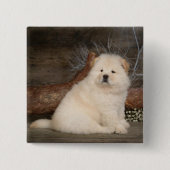 Liebe Chow Chow Puppy Hund Button Button (Vorderseite)