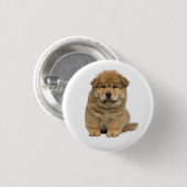 Liebe Chow Chow Welpen Hund Button Pin (Vorne & Hinten)