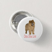 Liebe Chow Chow Welpen-Hund-Button-Pin Button (Vorne & Hinten)