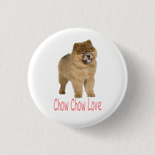 Liebe Chow Chow Welpen-Hund-Button-Pin Button (Vorderseite)