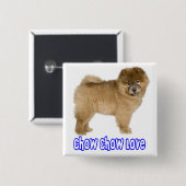 Liebe Chow Chow Welpen-Hund-Button-Pin Button (Vorne & Hinten)