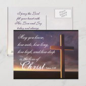 Liebe Christi Bibelverse und Cross Postcard Postkarte (Vorne/Hinten)