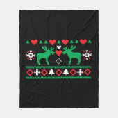 Liebe Christmas Ugly Fleecedecke (Vorderseite)