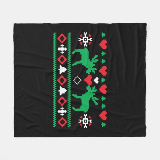 Liebe Christmas Ugly Fleecedecke (Vorderseite (Horizontal))