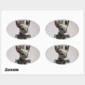 Liebe Chupracabra Ovaler Aufkleber (Blatt)