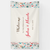 Liebe Citrus Foliage Brautparty Banner (Vertikal)