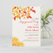 Liebe Citrus Foliage Probe Abendessen Einladung (Stehend Vorderseite)