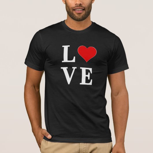 LIEBE Classic Trendy Minimalistisch T-Shirt (Vorderseite)