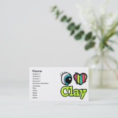 Liebe Clay Visitenkarte (Stehend Vorderseite)